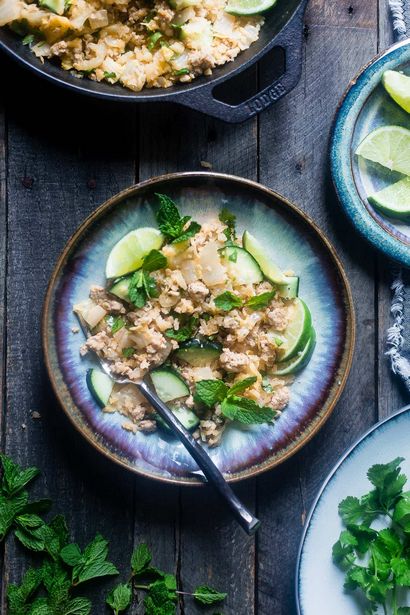 Larb Thai Gai Poêlée de poulet, Faith alimentaire Fitness