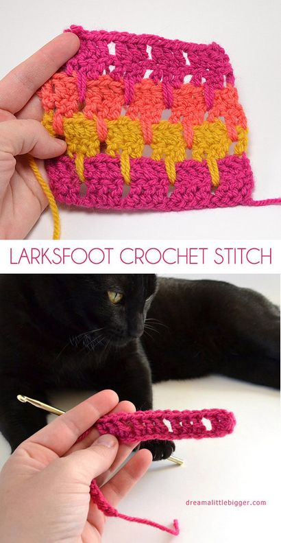 Larksfoot Crochet Stitch-Tutorial - Traum ein wenig größer