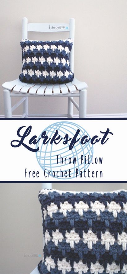 Larksfoot Stich Crochet Kissen - Free-Muster - d Crochet