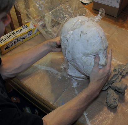 Masque latex Partie 1 tête Moule et Clay Sculpt 9 étapes