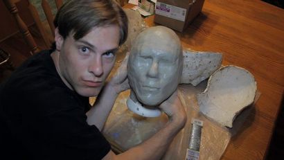 Masque latex Partie 1 tête Moule et Clay Sculpt 9 étapes