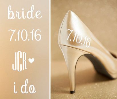 Apprenez à faire votre propre coutume, autocollants pour chaussures de mariage!