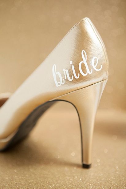 Apprenez à faire votre propre coutume, autocollants pour chaussures de mariage!