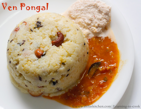 Lernen kochen Khara Pongal, Ven Pongal - Schritt für Schritt, südindischen Frühstück Rezept, Festival