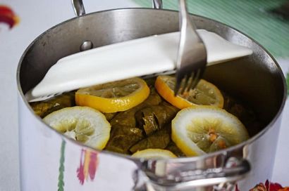 Feuille de vigne Rolls libanais, un avant-goût de Dier Mimas - Eau de Rose - Fleurs orange