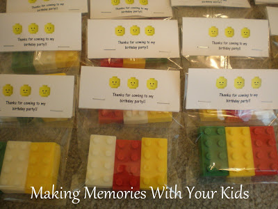 Lego Birthday Party Le Goody Sacs - Making Memories avec vos enfants