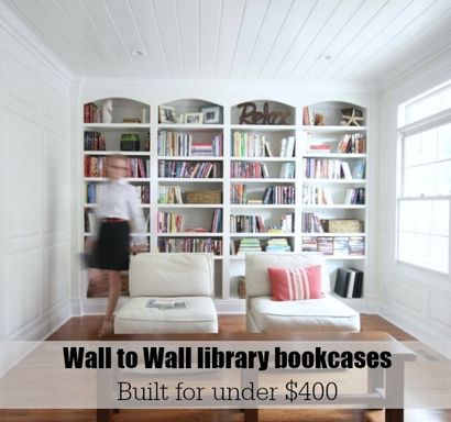 mur bibliothèque pour bibliothèques murales - plans gratuits - Sawdust Girl®