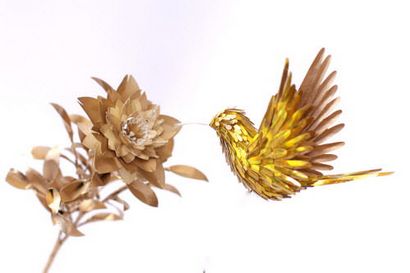 Sculptures Lifelike oiseaux en papier par Diana Herrera