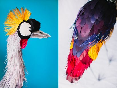 Sculptures Lifelike oiseaux en papier par Diana Herrera