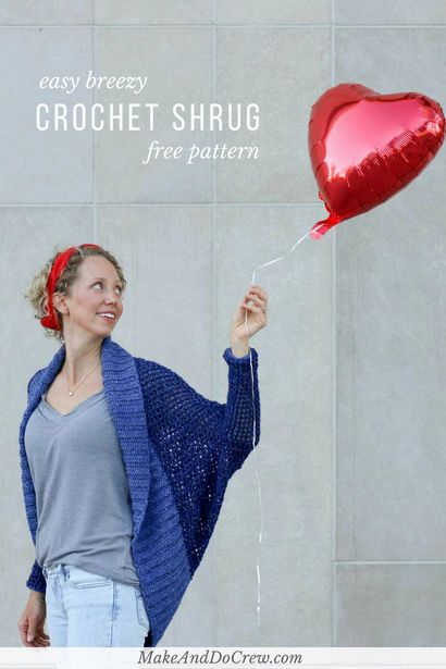 Leicht Einfach Crochet Shrug - Kostenlose Muster - Make - Do Mannschaft