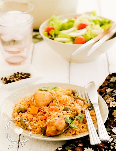 Locrio de Pollo Rezept (Reis und Chicken)