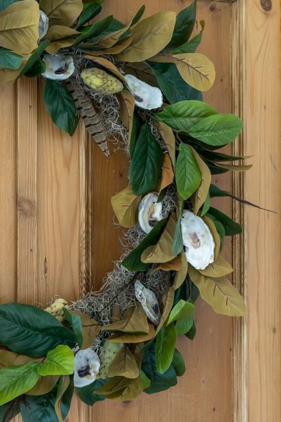 Magnolia et Oyster Shell automne Couronne - Nourrissez et Nestle