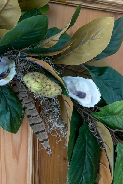 Magnolia et Oyster Shell automne Couronne - Nourrissez et Nestle