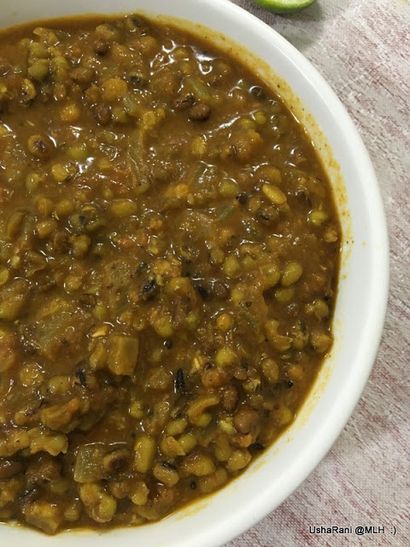 Mahaslovelyhome Grün Gram Masala Curry, Moong Bohnen Curry Rezept, Bohnen Grüne Mung Gravy, Whole