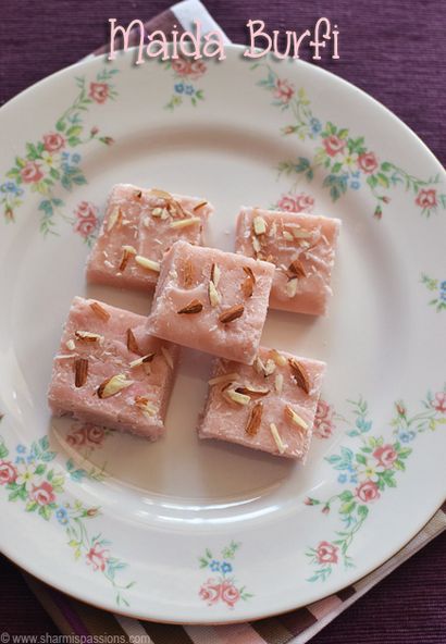 Maida Burfi Recette - Maida Sweet gâteau - Recettes Diwali - Sharmis Passions