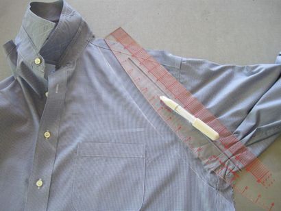 Faire un tablier DIY De une chemise boutonné
