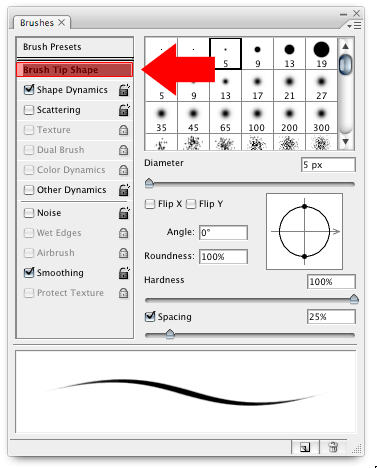 Faire une Dotted Line dans Photoshop