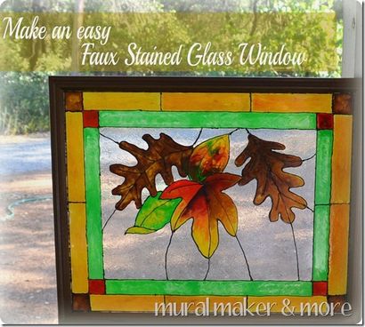 Machen Sie einen Faux Buntglas-Fenster - Just Paint It Blog