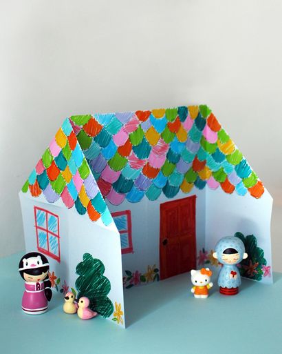 Machen Sie eine entzückende Origami Doll House