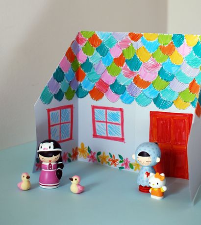 Machen Sie eine entzückende Origami Doll House