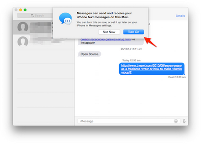 Transmettre et recevoir des appels et des SMS à partir de Mac via iPhone