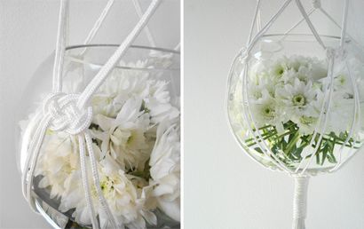 Faire un macramé Superbe Vase suspendu