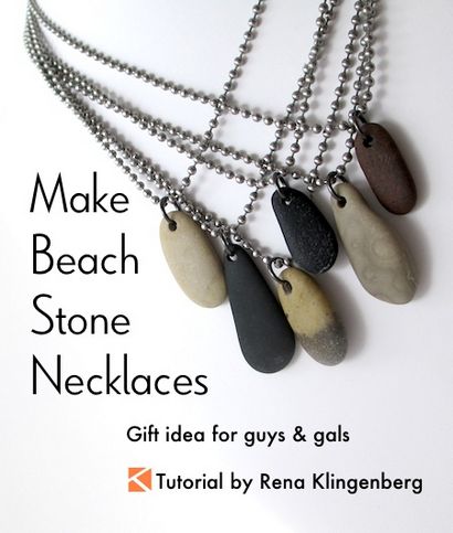 Machen Sie Strand-Stein-Halsketten - Geschenkidee für Männer und Gals