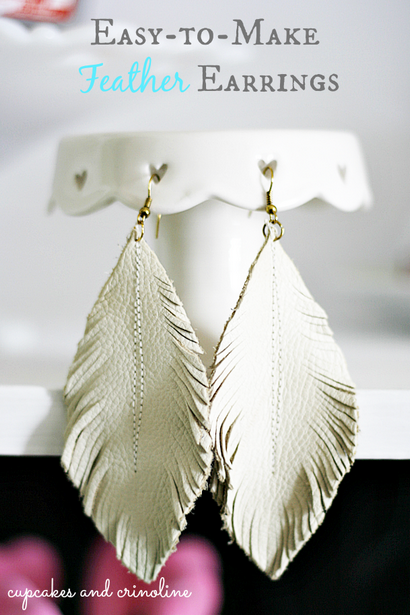 Faire Boucles d'oreilles en plumes de retailles de cuir