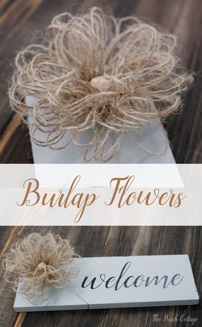 Machen Verworren Burlap Blumen von Rustic Burlap Band