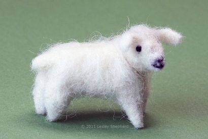 Faire Poseable échelle miniature Aiguille Felted Mouton