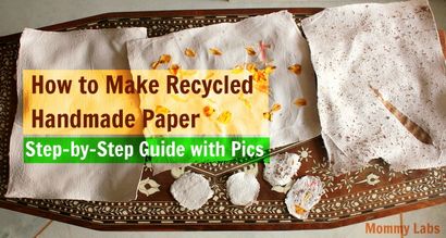Faire Papier recyclé à la main avec des enfants tutoriel avec photos