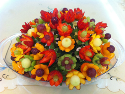Faites vos propres arrangements de fruits - à la maison comestibles Bouquets