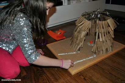 Faire un wigwam pour un Sue projet de l'école, à la maison