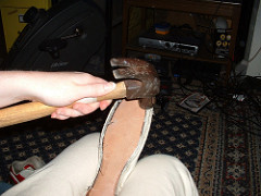 Herstellung von Mitte des 19. Jahrhunderts Schuhe