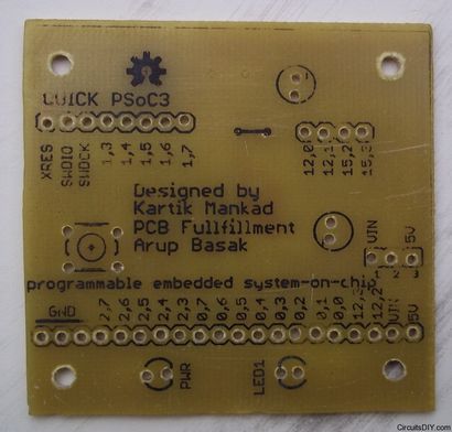 Herstellung von SMD-Leiterplatten zu Hause Schnell PSoC3 Brett gebaut Circuits DIY