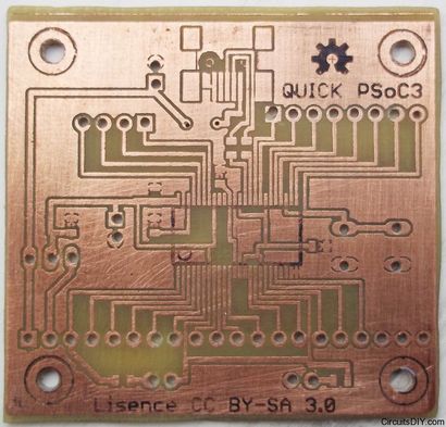 Herstellung von SMD-Leiterplatten zu Hause Schnell PSoC3 Brett gebaut Circuits DIY