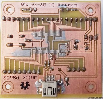 Faire des PCB SMD à la maison bord PSoC3 rapide construit Circuits bricolage