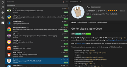 Gestion des extensions dans le code Visual Studio