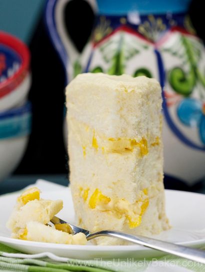 Mango Chiffon Kuchen mit Schlag Mango-Creme Frosting - Der Einsatz unwahrscheinlich Baker