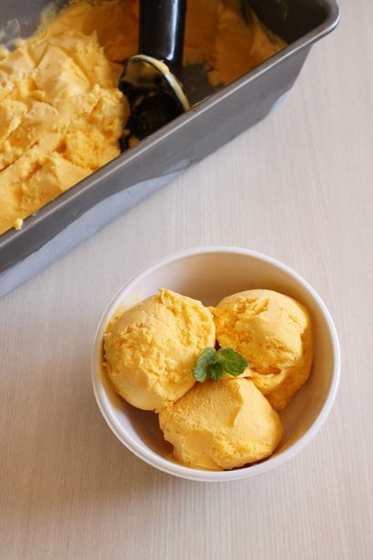 Mango Crème glacée Recette (Comment faire de la crème glacée à la mangue maison)