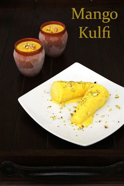 Mango recette kulfi (Comment faire recette mangue kulfi utilisant de la poudre de crème anglaise)