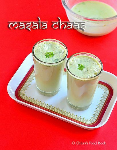 Masala Chaas Rezept - North Indian Masala Buttermilk Rezept, Chitra s Lebensmittel Buch