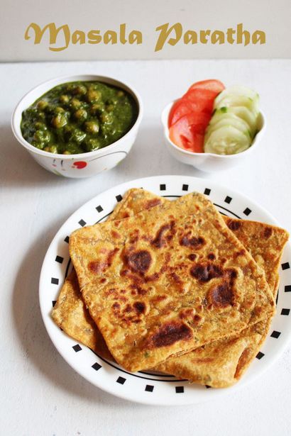 Masala paratha Rezept (Wie Masala paratha machen), quadratisch paratha