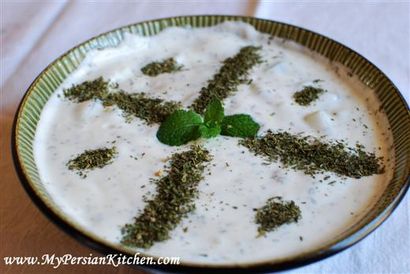 Mast-o-Khiar ~ yogourt persan - concombre Dip - Mon Persian Cuisine