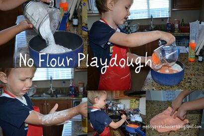 Enfants désordonnées No Flour Playdough