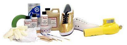 Metallic-Leder-Sneakers, wie man malt Leder-Schuhe