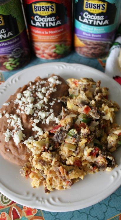 Mexikanische Frühstück Rezept Machaca con Huevo #CocinaLatinaBeans