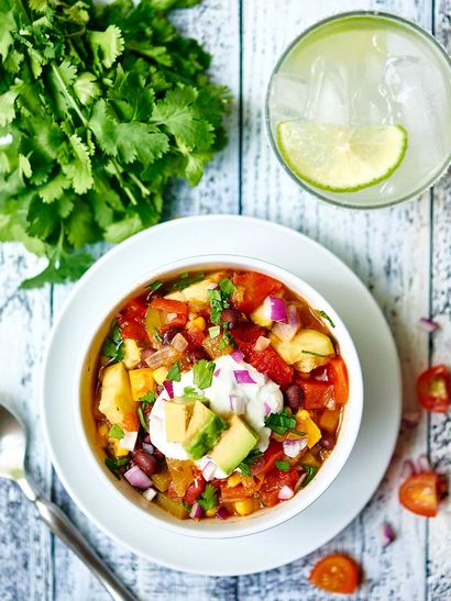 Soupe aux légumes mexicain - Vegan - sans gluten (gluten) Soupe aux légumes mexicain - Vegan - sans gluten