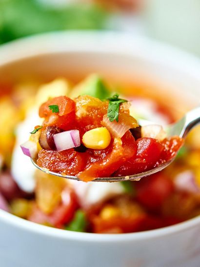 Soupe aux légumes mexicain - Vegan - sans gluten (comment faire de la soupe courgette mexicaine) Soupe aux légumes mexicain - Vegan - sans gluten