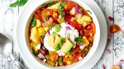 Soupe aux légumes mexicain - Vegan - sans gluten (gluten) Soupe aux légumes mexicain - Vegan - sans gluten